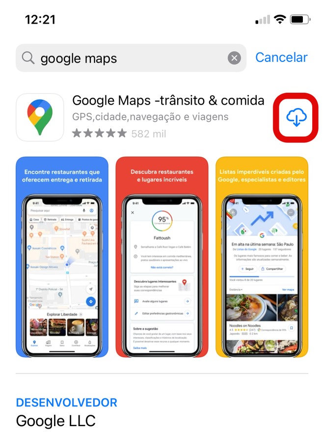Cómo descargar mapas sin conexión de Google Maps en iPhone